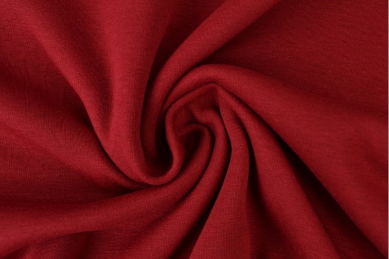 Maille Alpenfleece tissu sweat bordeaux