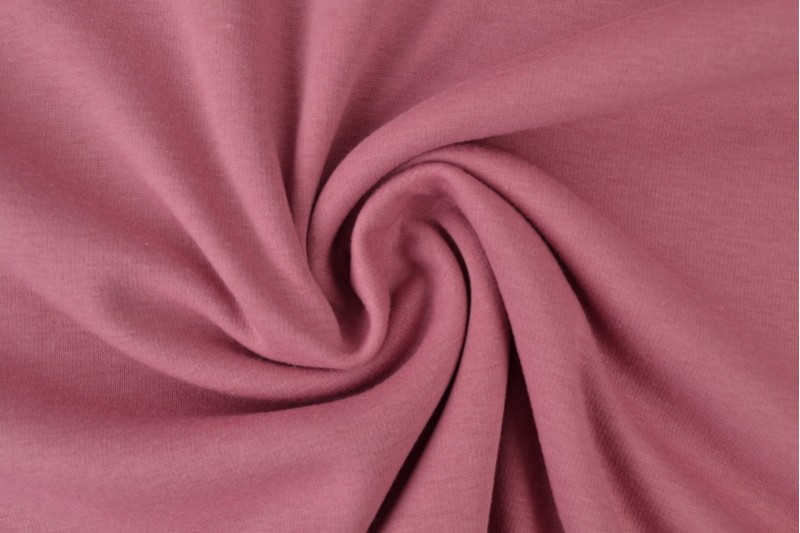 Maille Alpenfleece tissu sweat vieux rose foncé