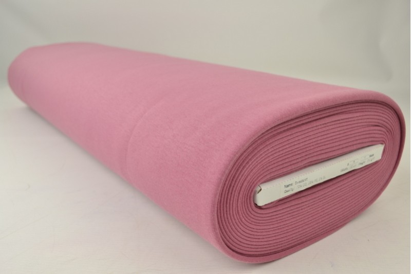 Maille Alpenfleece tissu sweat vieux rose foncé, rouleau