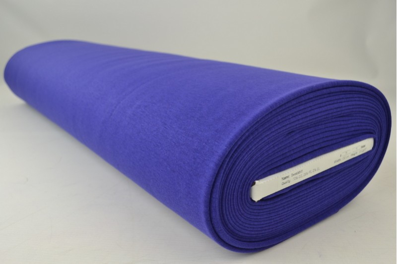 Maille Alpenfleece tissu sweat bleu foncé, rouleau