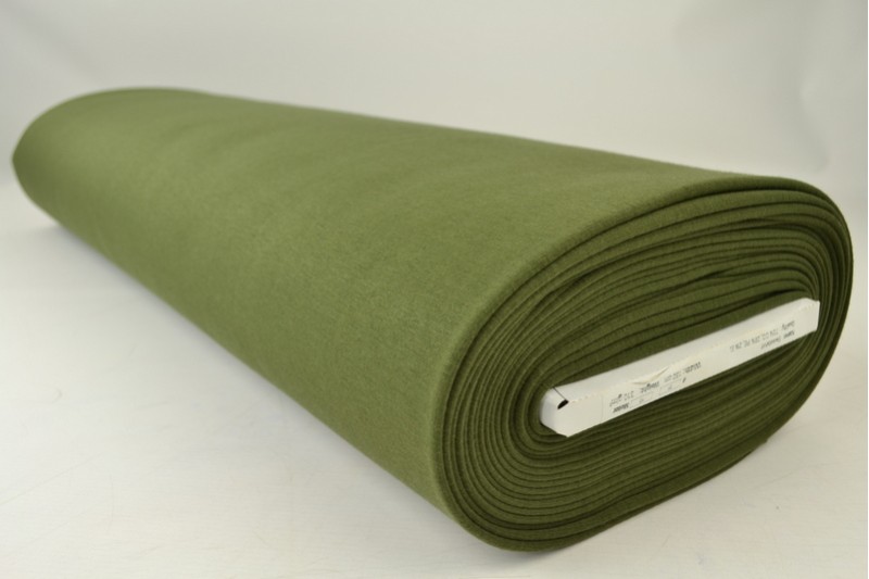 Maille Alpenfleece tissu sweat vert mousse, rouleau