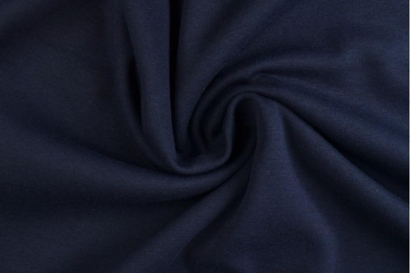 Maille Alpenfleece tissu sweat marine