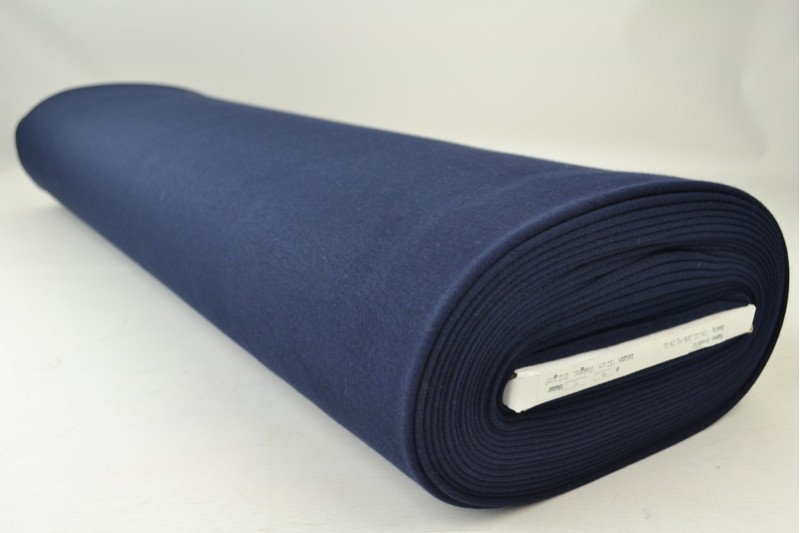 Maille Alpenfleece tissu sweat marine, rouleau