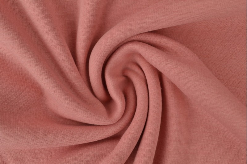 Maille Alpenfleece tissu sweat vieux rose