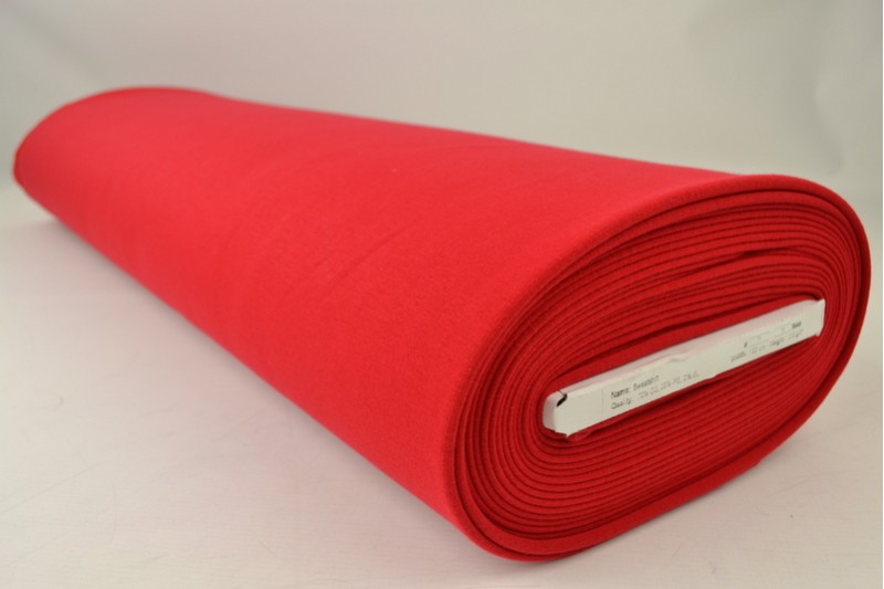 Maille Alpenfleece tissu sweat rouge, rouleau