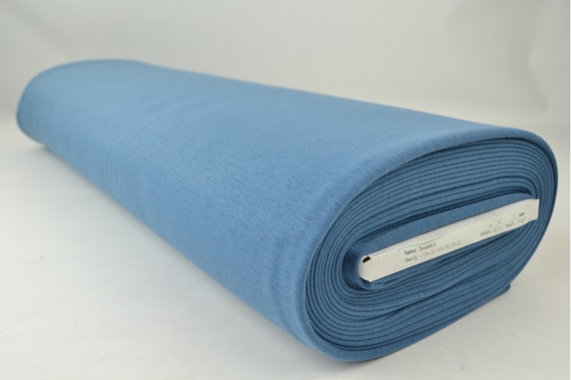 Maille Alpenfleece tissu sweat bleu acier, rouleau