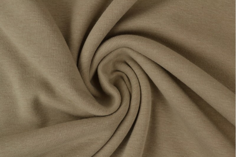 Maille Alpenfleece tissu sweat taupe