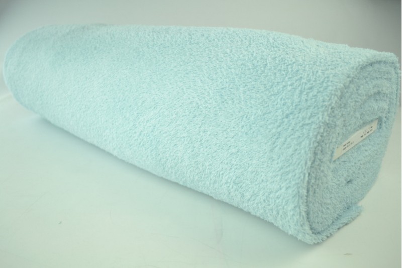 Tissu Éponge de Coton tissu éponge bleu bébé, rouleau
