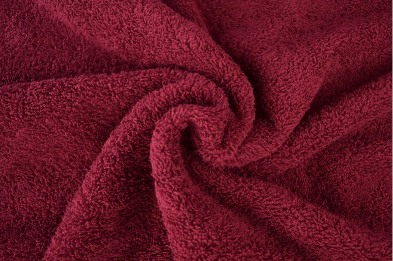 Tissu Éponge de Coton tissu éponge rouge bordeaux
