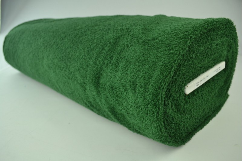 Tissu Éponge de Coton tissu éponge vert foncé, rouleau