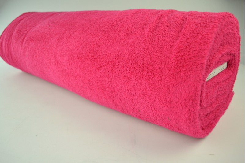 Tissu Éponge de Coton tissu éponge fuchsia, rouleau