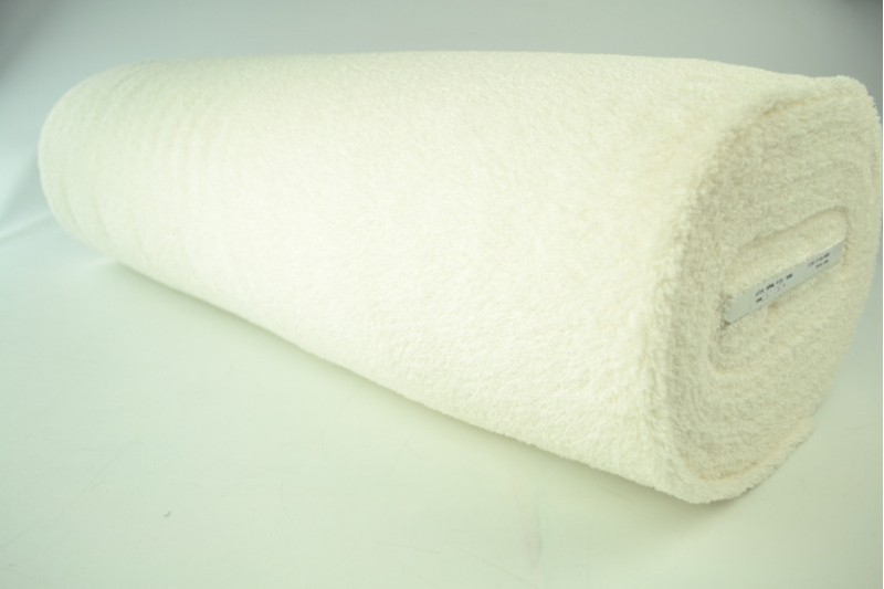 Tissu Éponge de Coton tissu éponge blanc cassé, rouleau
