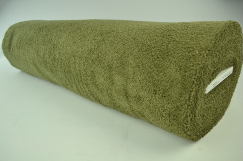 Tissu Éponge de Coton tissu éponge vert mousse, rouleau