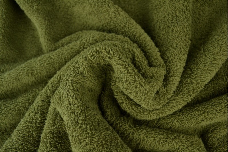 Tissu Éponge de Coton tissu éponge vert mousse