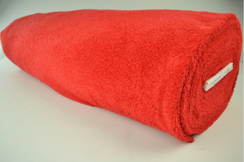 Tissu Éponge de Coton tissu éponge rouge, rouleau