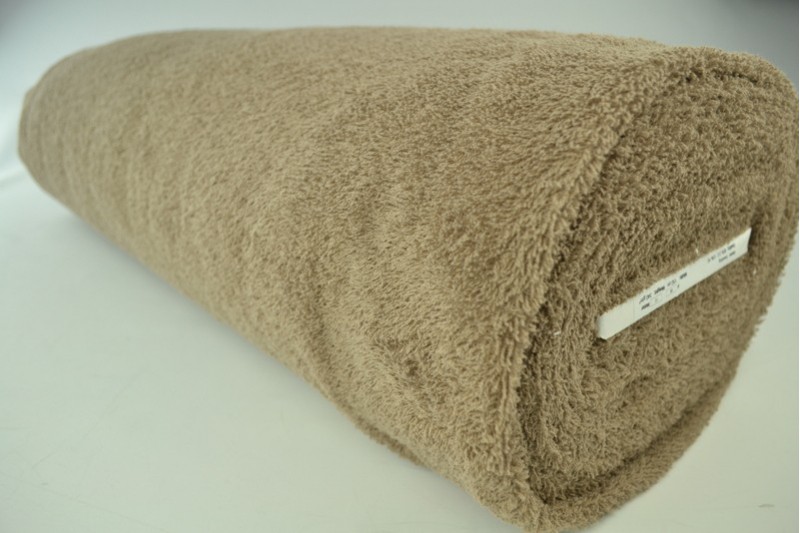 Tissu Éponge de Coton tissu éponge taupe, rouleau