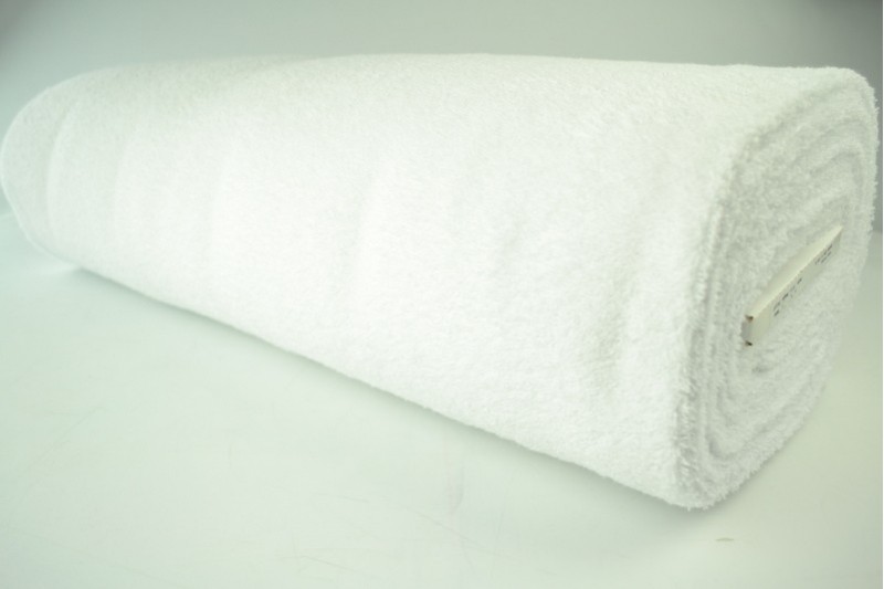 Tissu Éponge de Coton tissu éponge blanc, rouleau