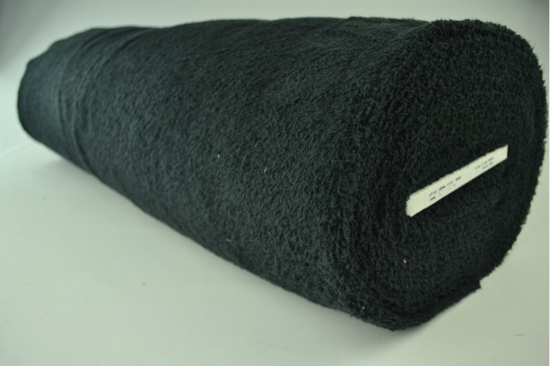 Tissu Éponge de Coton tissu éponge noir, rouleau