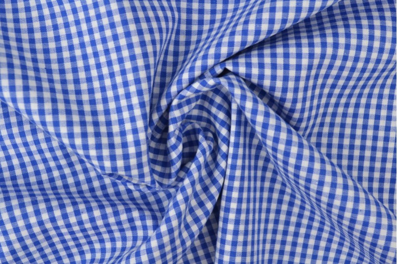 Coton Vichy Boerenbont carreaux 2.5mm bleu