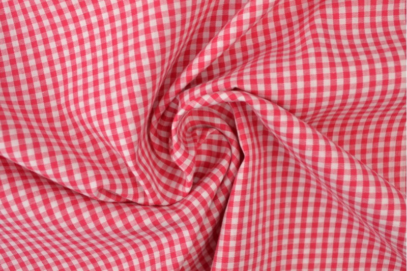 Coton Vichy Boerenbont carreaux 2.5mm rose foncé