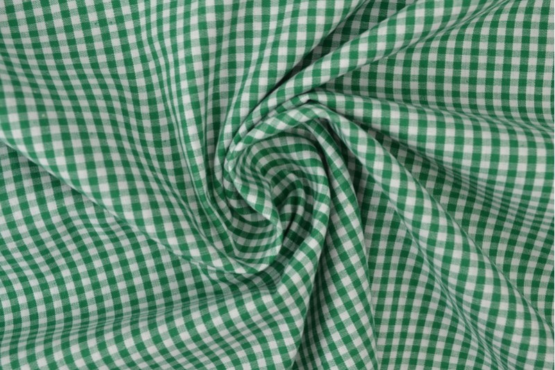 Coton Vichy Boerenbont carreaux 2.5mm vert foncé