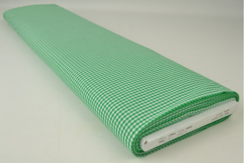 Coton Vichy Boerenbont carreaux 2.5mm vert, rouleau