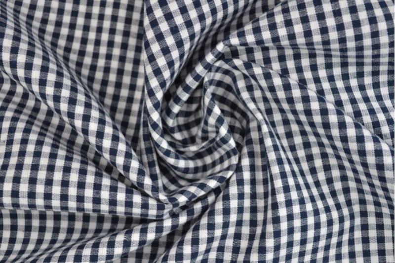 Coton Vichy Boerenbont carreaux 2.5mm marine