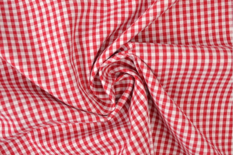 Coton Vichy Boerenbont carreaux 2.5mm rouge