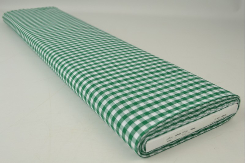 Coton Vichy Boerenbont carreaux 6.5mm vert foncé, rouleau