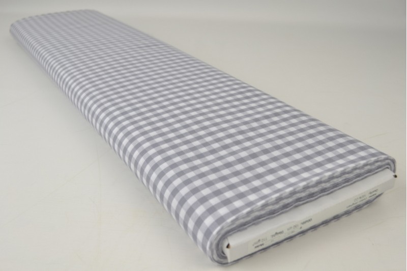 Coton Vichy Boerenbont carreaux 6.5mm gris, rouleau