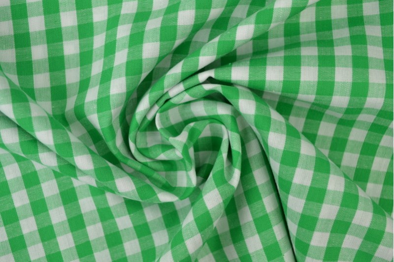 Coton Vichy Boerenbont carreaux 6.5mm vert