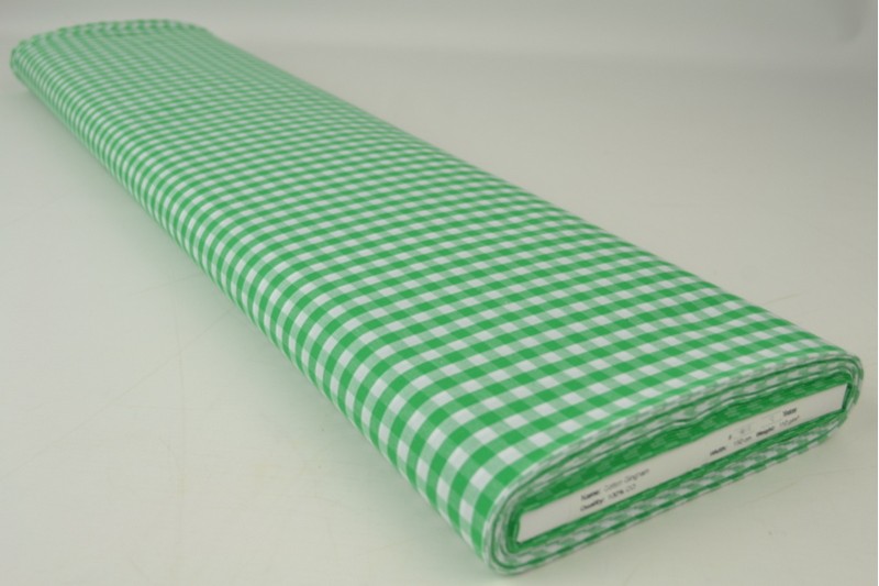 Coton Vichy Boerenbont carreaux 6.5mm vert, rouleau