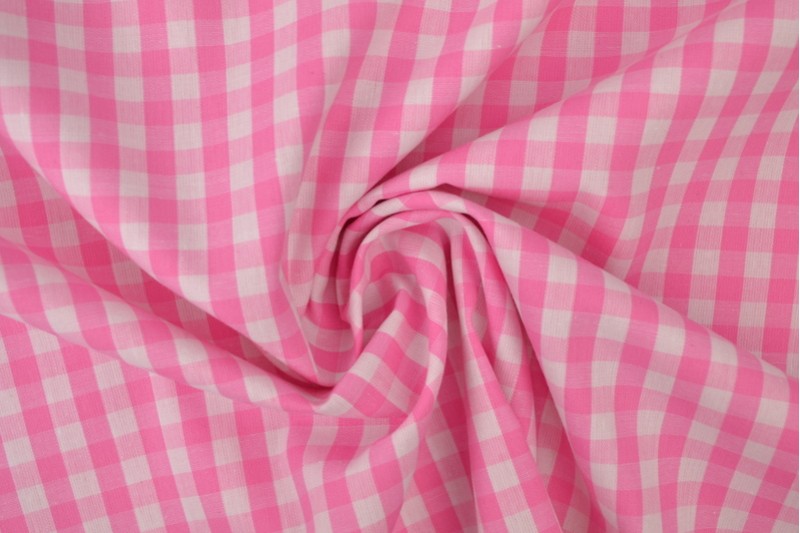Coton Vichy Boerenbont carreaux 6.5mm rose