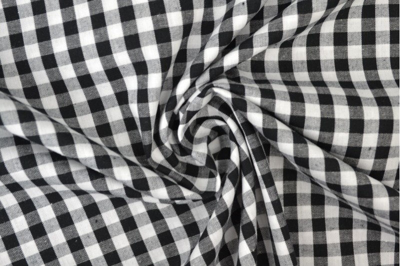 5 mètres vichy à carreaux noir et blanc 18mm