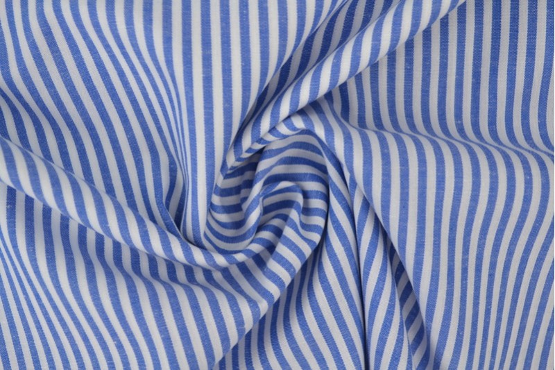 Coton Vichy Boerenbont rayures 2.5mm bleu