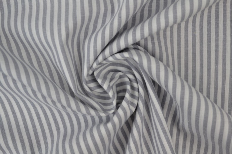 Coton Vichy Boerenbont rayures 2.5mm gris