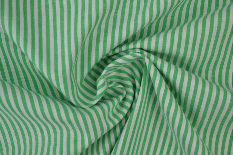 Coton Vichy Boerenbont rayures 2.5mm vert