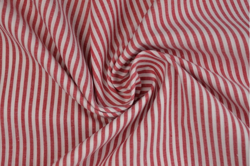 Coton Vichy Boerenbont rayures 2.5mm rouge