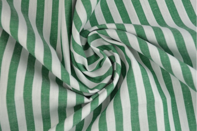 Coton Vichy Boerenbont rayures 6.5mm vert foncé
