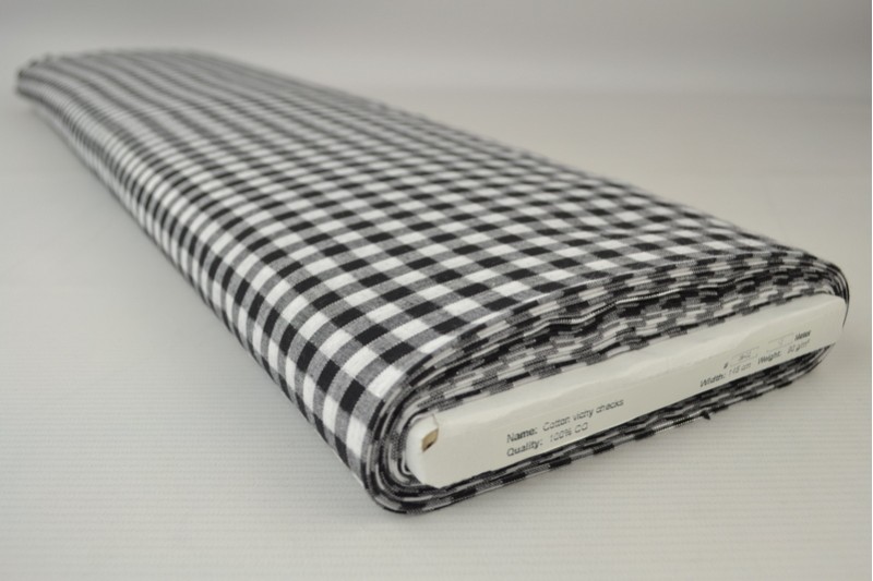 Vichy Boerenbont 09-02 noir pailleté, rouleau