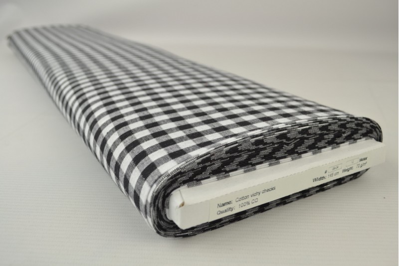Vichy Boerenbont 09-04 noir pailleté, rouleau