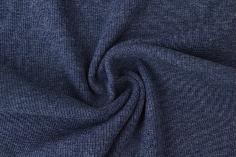 Bord-côte Mailles Fines jeans foncé mélangé
