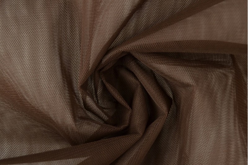 Tulle Non-Feu 300 tulle ignifuge 300 cm de large brun