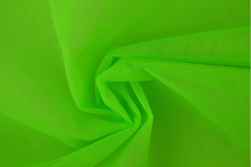 Tulle Non-Feu 300 tulle ignifuge 300 cm de large vert fluo