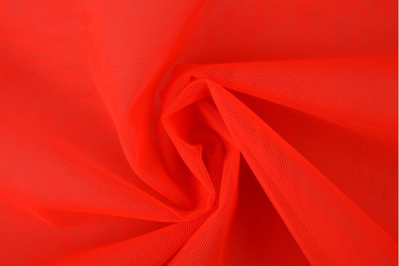 Tulle Non-Feu 300 tulle ignifuge 300 cm de large orange fluo