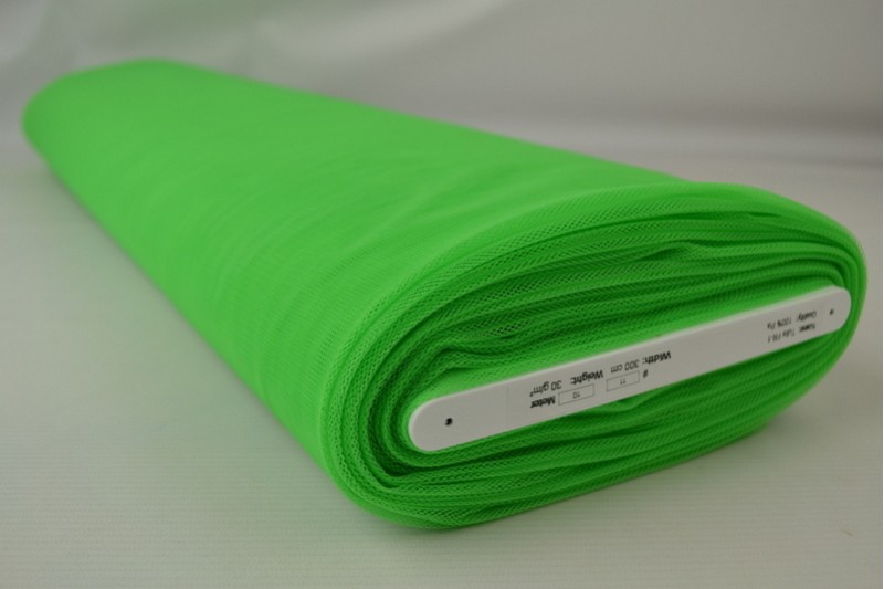 Tulle Non-Feu 300 tulle ignifuge 300 cm de large vert, rouleau