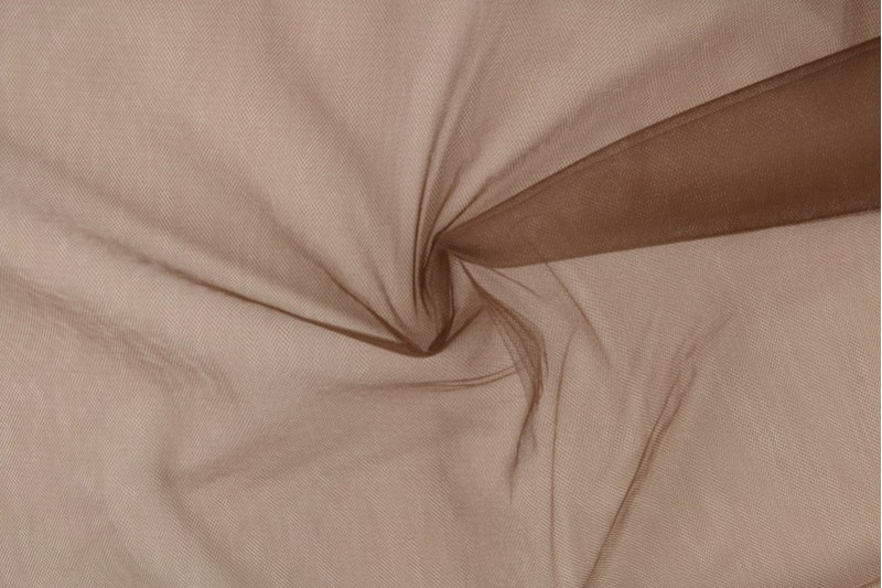 Tulle Souple Non-feu 300 tulle de mariée ignifuge 300 cm de large brun