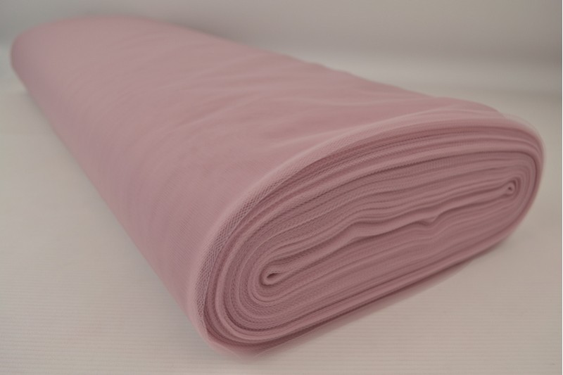 Tulle Souple Non-feu 300 tulle de mariée ignifuge 300 cm de large rose vintage, rouleau