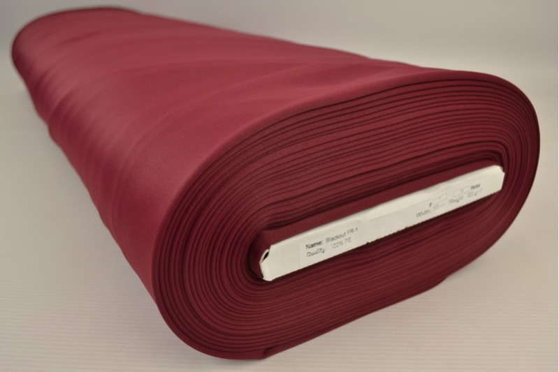 Occultant Non-Feu 300 tissu occultant ignifuge 300 cm de large bordeaux, rouleau