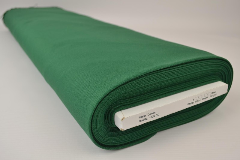 Canevas de Coton 350 g/m² vert foncé, rouleau